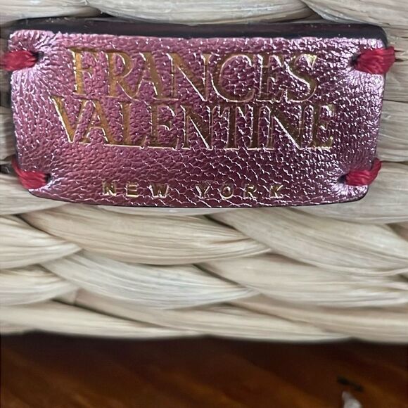 Frances Valentine Pink and Tan Woven Tote - Picture 5 of 9